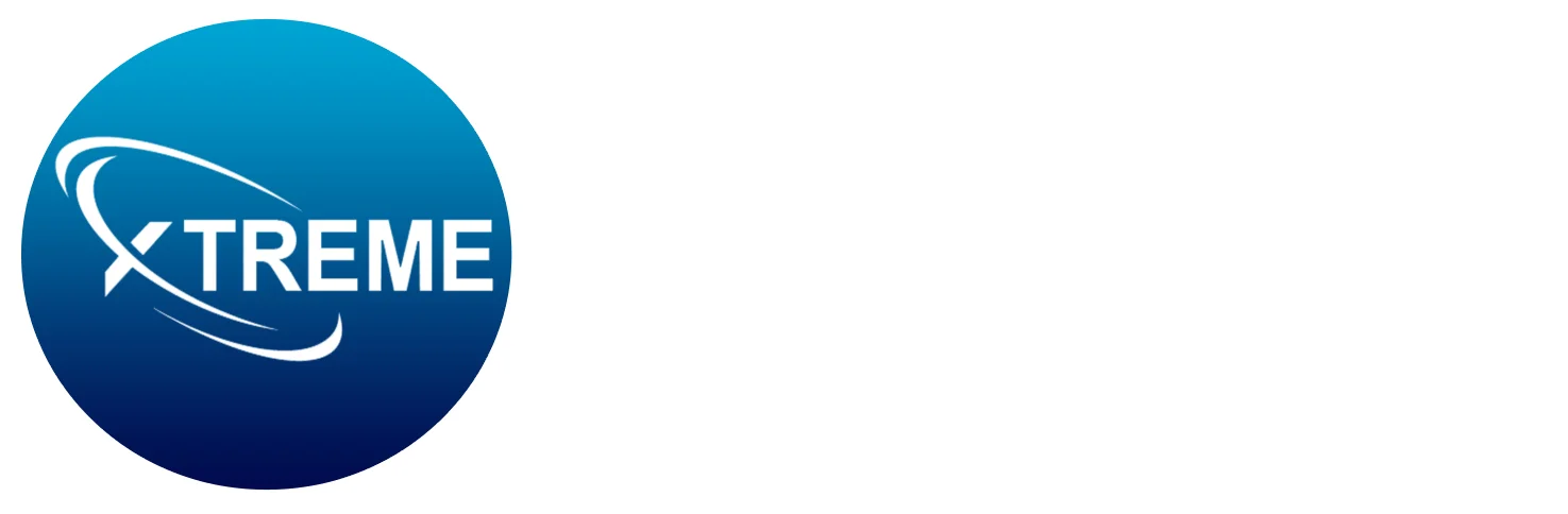 Xtreme HD IPTV white logo representing a premium IPTV streaming brand on light backgrounds